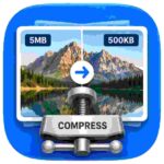 Photo Compressor APK icon showing fast image compression and reduced photo file size for Android devices.