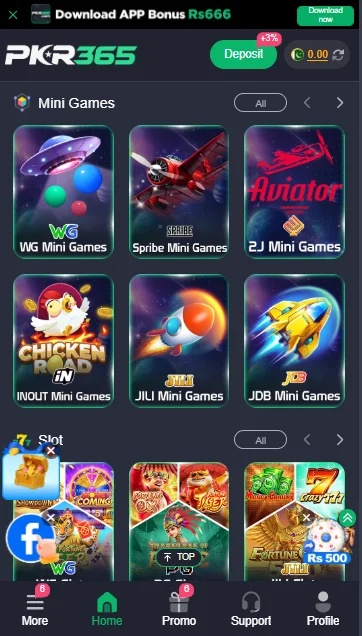 PKR365 Game Mini games