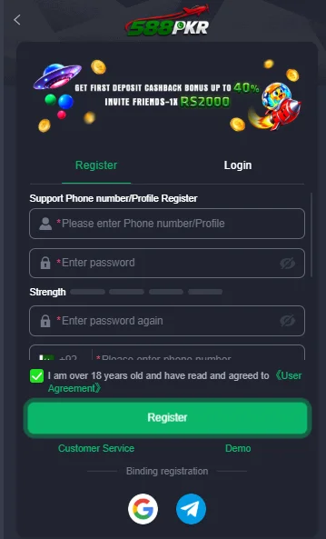 588PKR Game registration